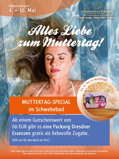 Muttertags-Aktion des Schwebebad Dresden